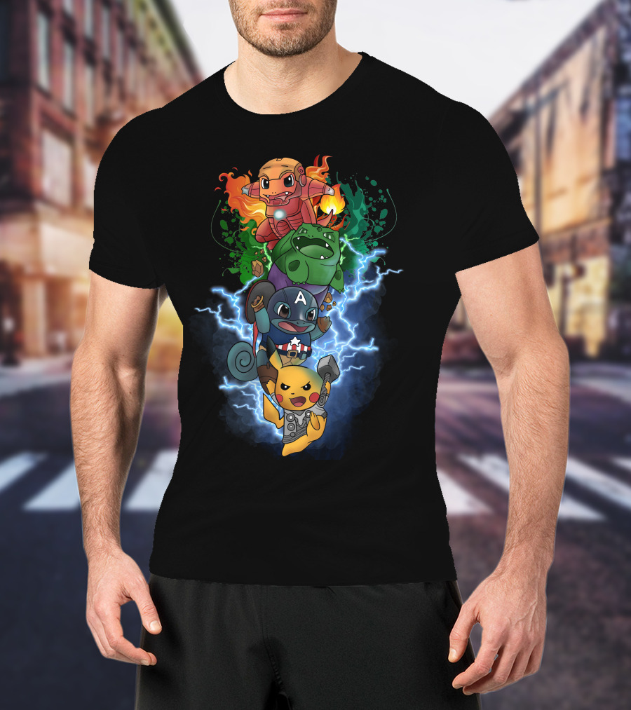 Avengers Pokemon Mashup Only Today T-Shirt