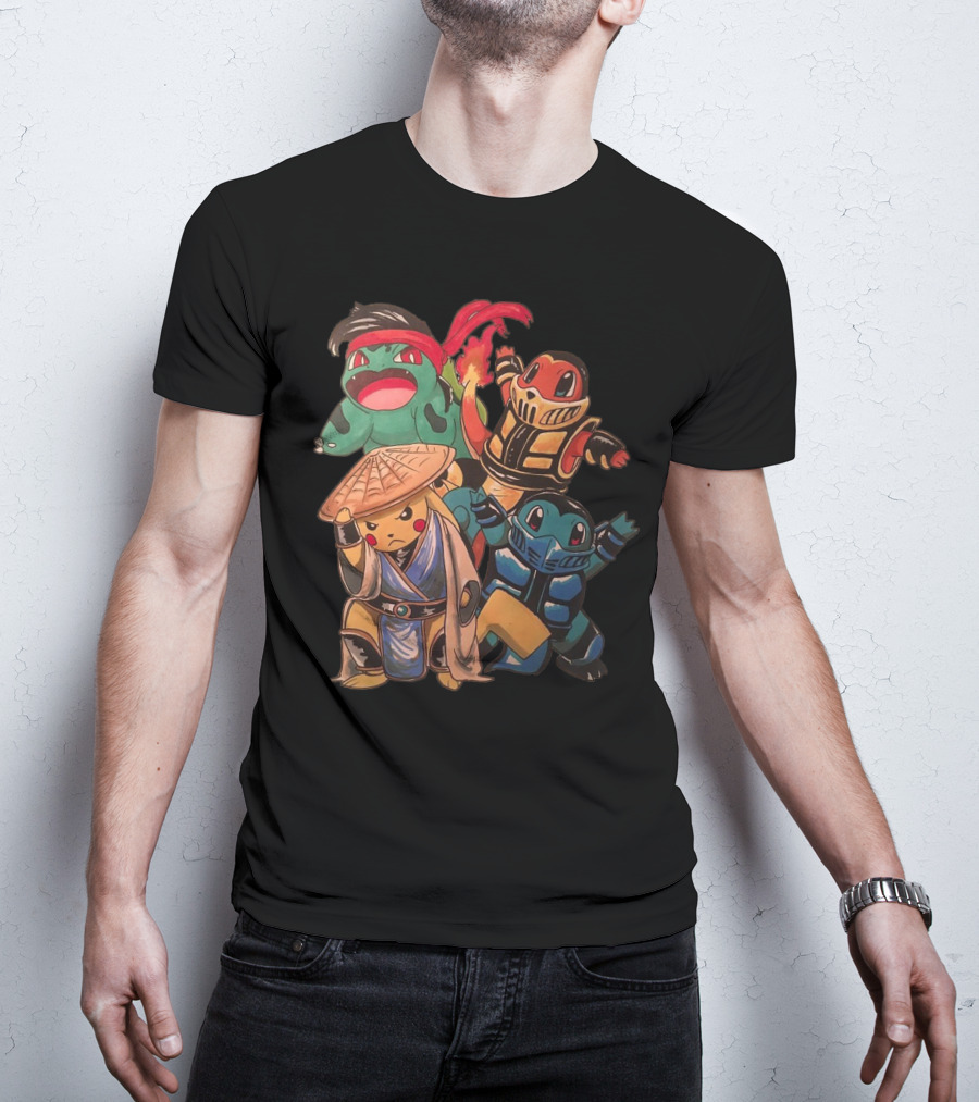Pikachu Bulbasaur Charmander Squirtle Mashup T-Shirt