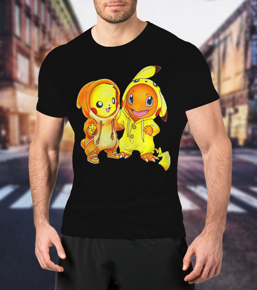 Pikachu Charmander Crossover Hoodie Pals T-Shirt