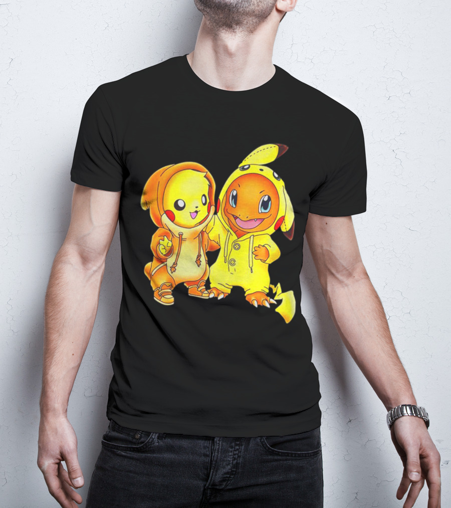 Pikachu Charmander Crossover Hoodie Pals T-Shirt
