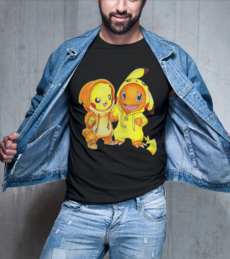 Pikachu Charmander Crossover Hoodie Pals T-Shirt