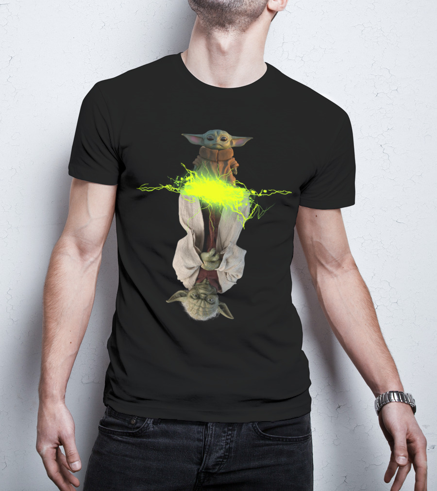 Star Wars Yoda And Grogu Lightning Force T-Shirt