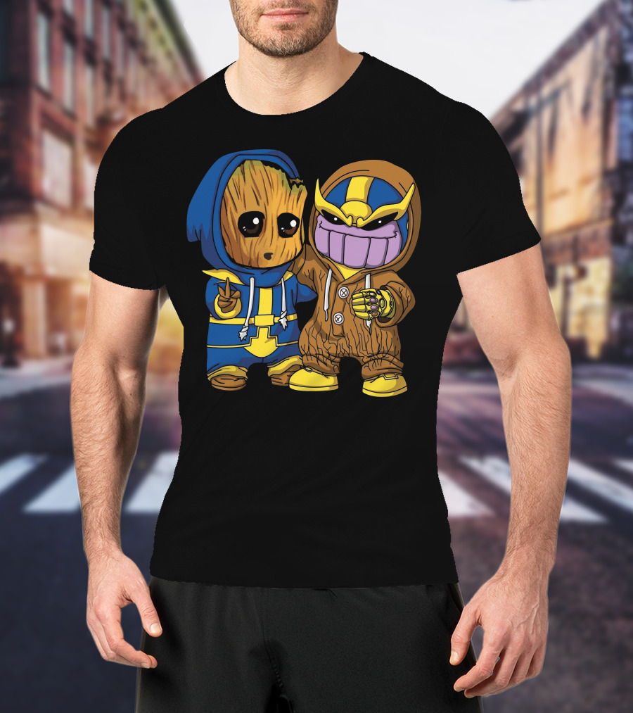 Baby Groot And Thanos Costume Friends T-Shirt