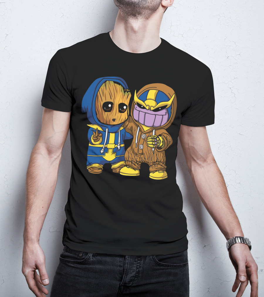 Baby Groot And Thanos Costume Friends T-Shirt