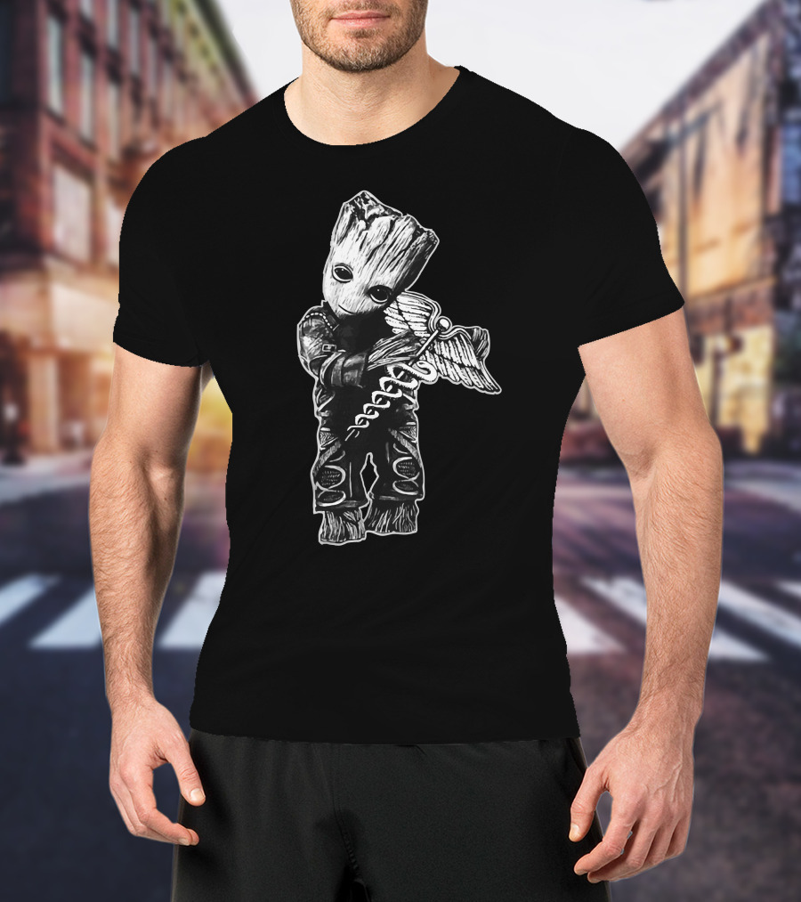 Groot Caduceus Guardians T-Shirt