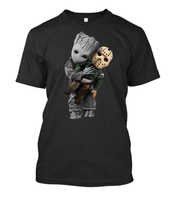 Groot Embraces Jason Mask Forest Guardian T-Shirt