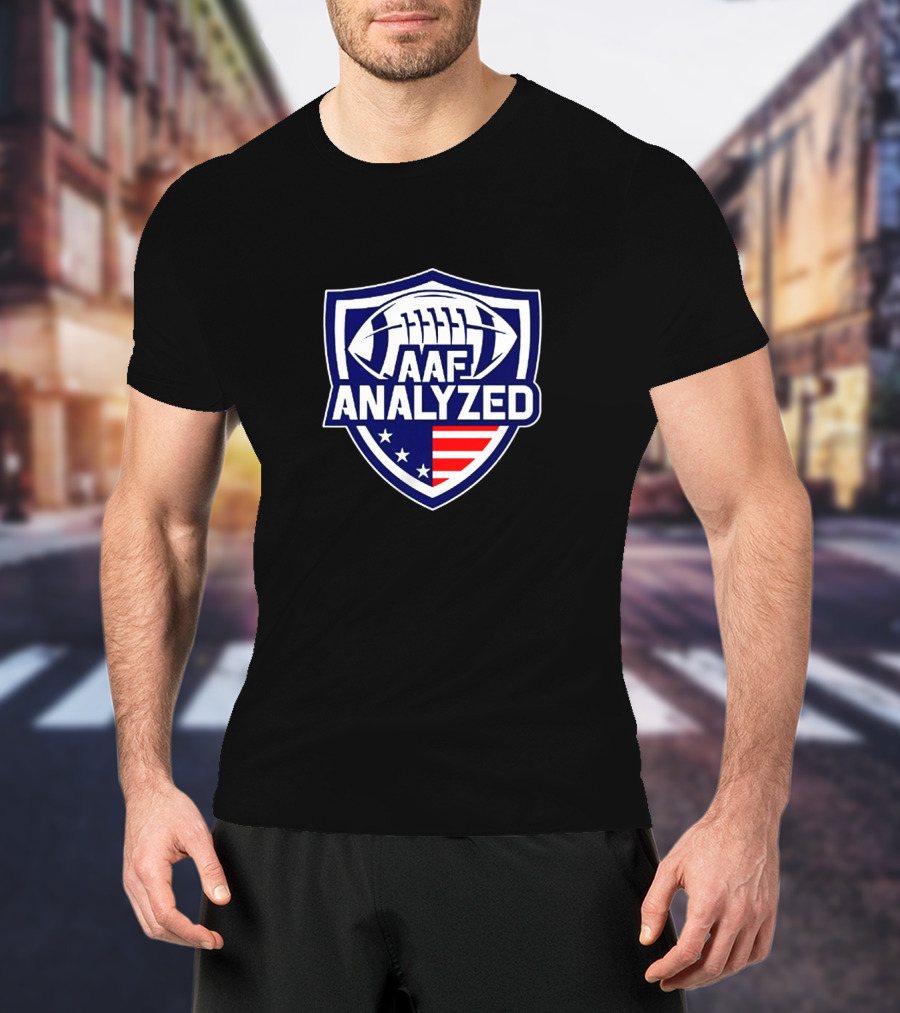 Aaf Analyzed American Football Shield Stars Stripes T-Shirt