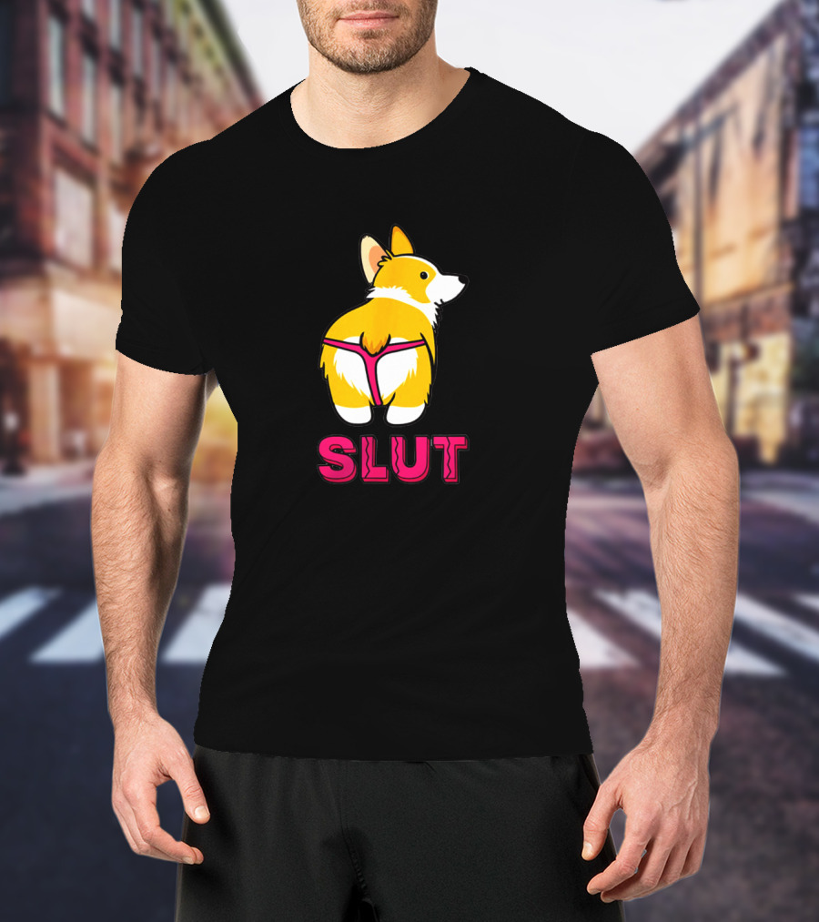 Slut Cheddar Corgi Brooklyn T-Shirt