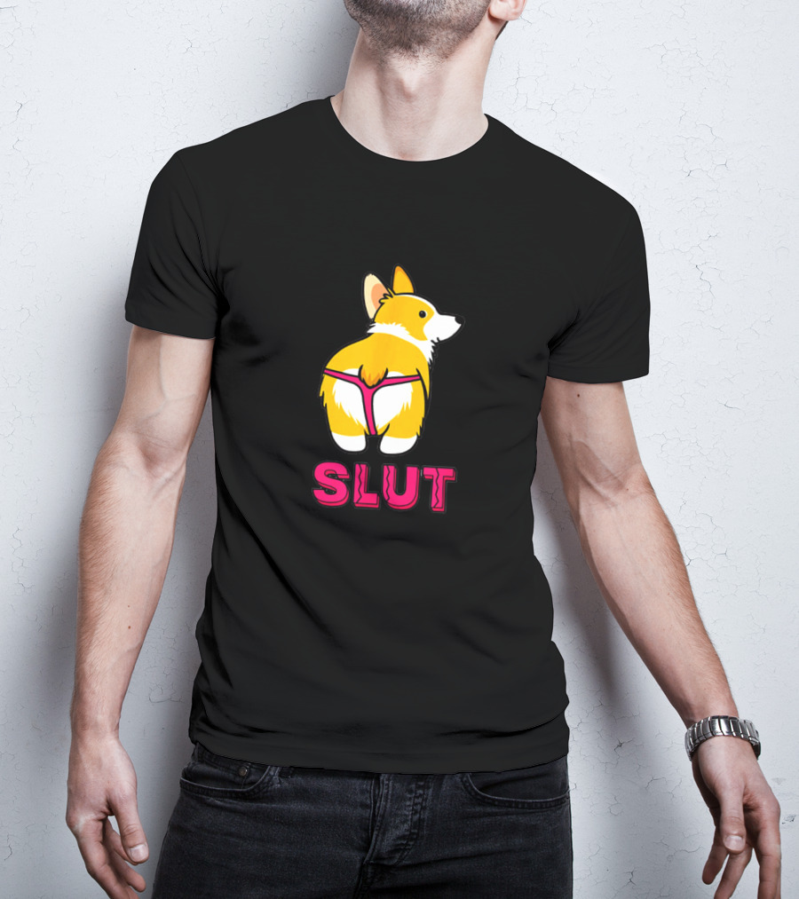 Slut Cheddar Corgi Brooklyn T-Shirt