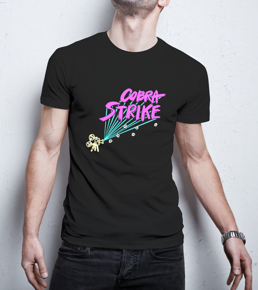 Cobra Strike Neon Retro Film Camera T-Shirt