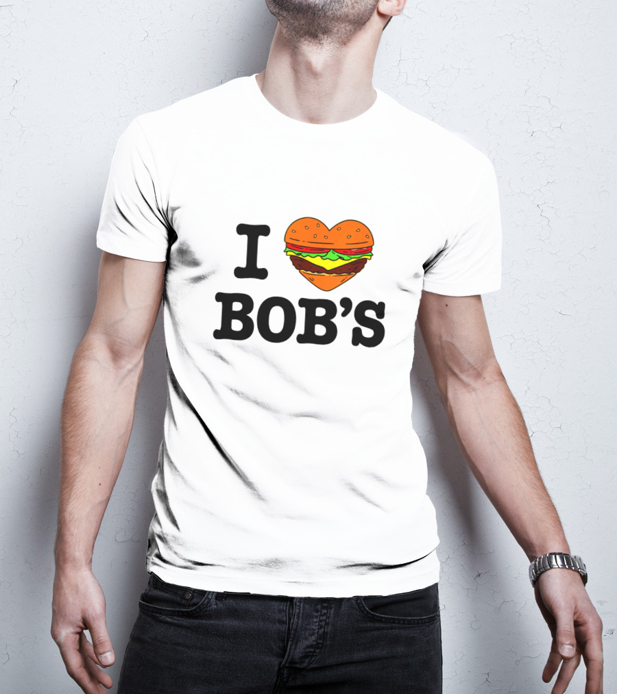 I Love Bob's Burgers Heart-Shaped Burger T-Shirt