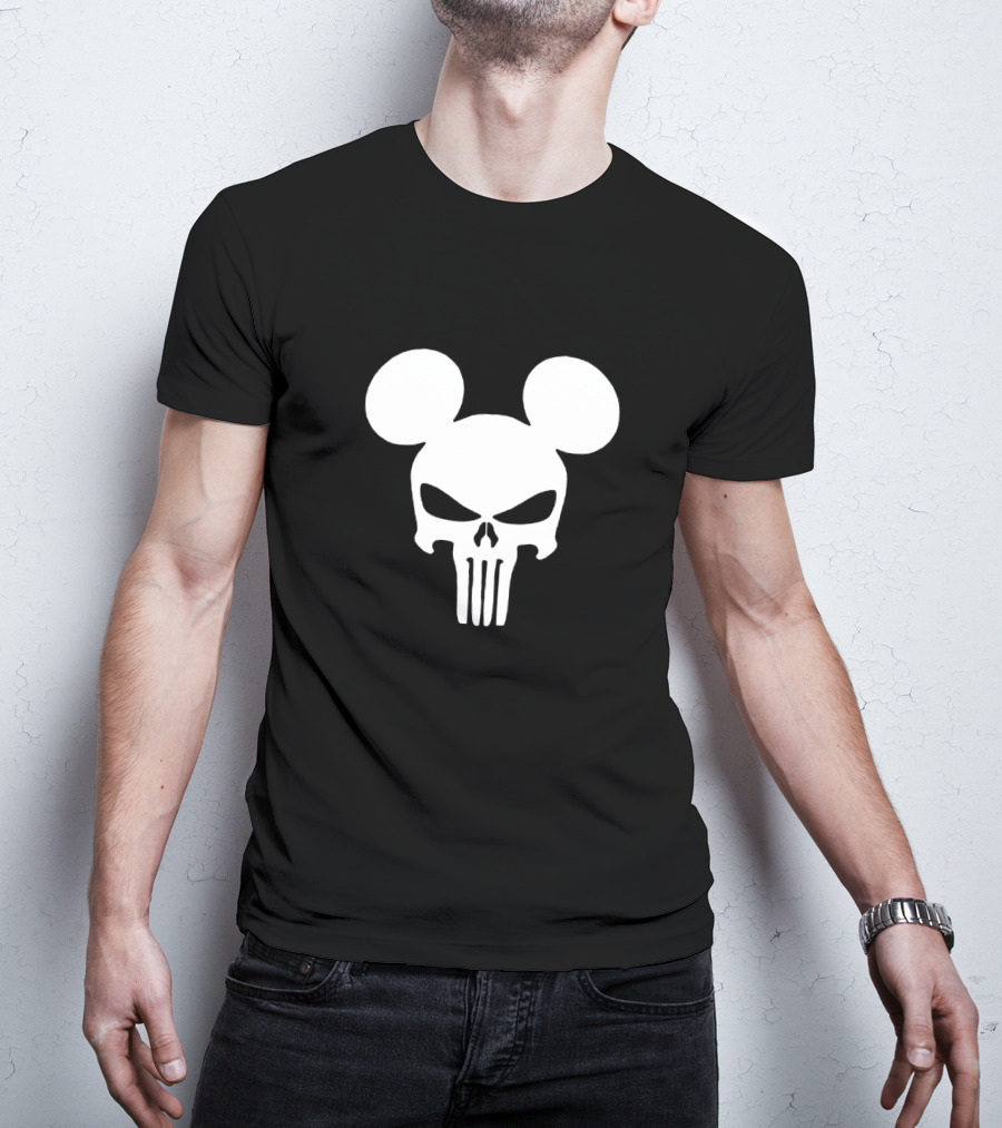 Mickey Mouse Punisher Skull Crossover Icon T-Shirt