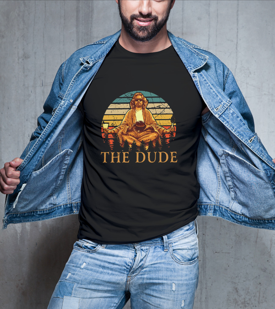 The Big Lebowski The Dude Retro Sunset Zen T-Shirt