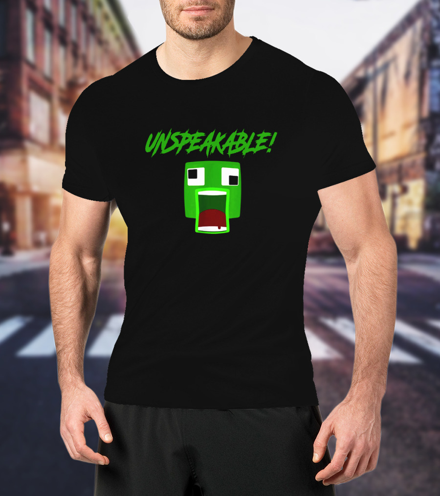 Unspeakable Green Square Face T-Shirt