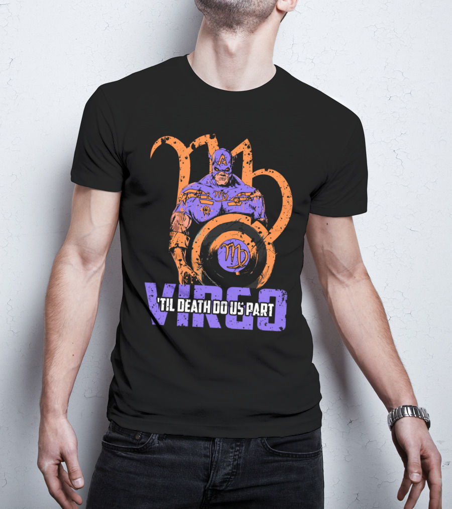 Virgo Captain America 'Til Death Do Us Part Marvel Zombie T-Shirt