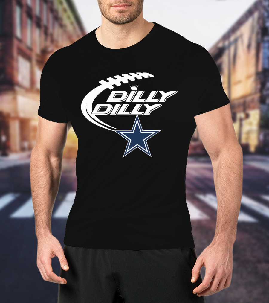Dallas Cowboys Dilly Dilly Bud Light Star Football Crown T-Shirt