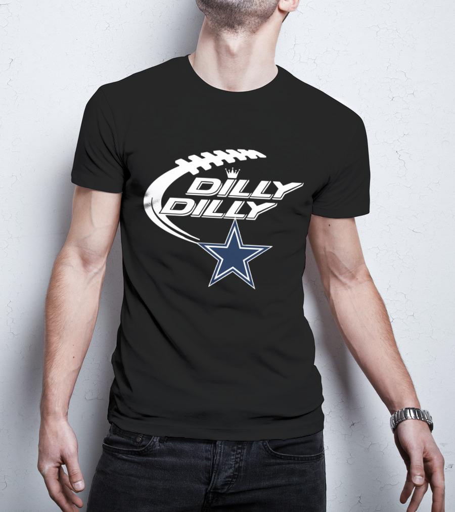 Dallas Cowboys Dilly Dilly Bud Light Star Football Crown T-Shirt