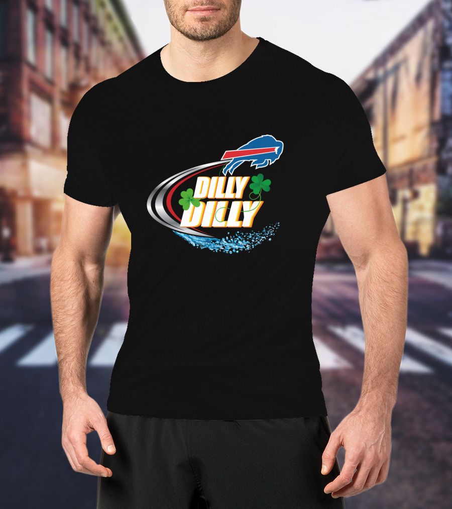 Dilly Dilly Buffalo Bills Shamrocks Football Splash T-Shirt