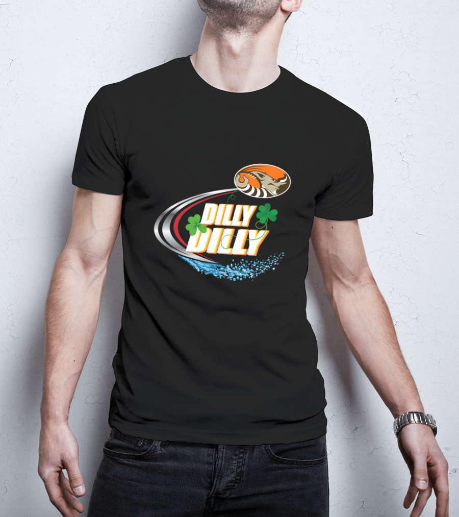 Dilly Dilly Cleveland Browns Football Theme With Shamrock And Splash T-Shirt