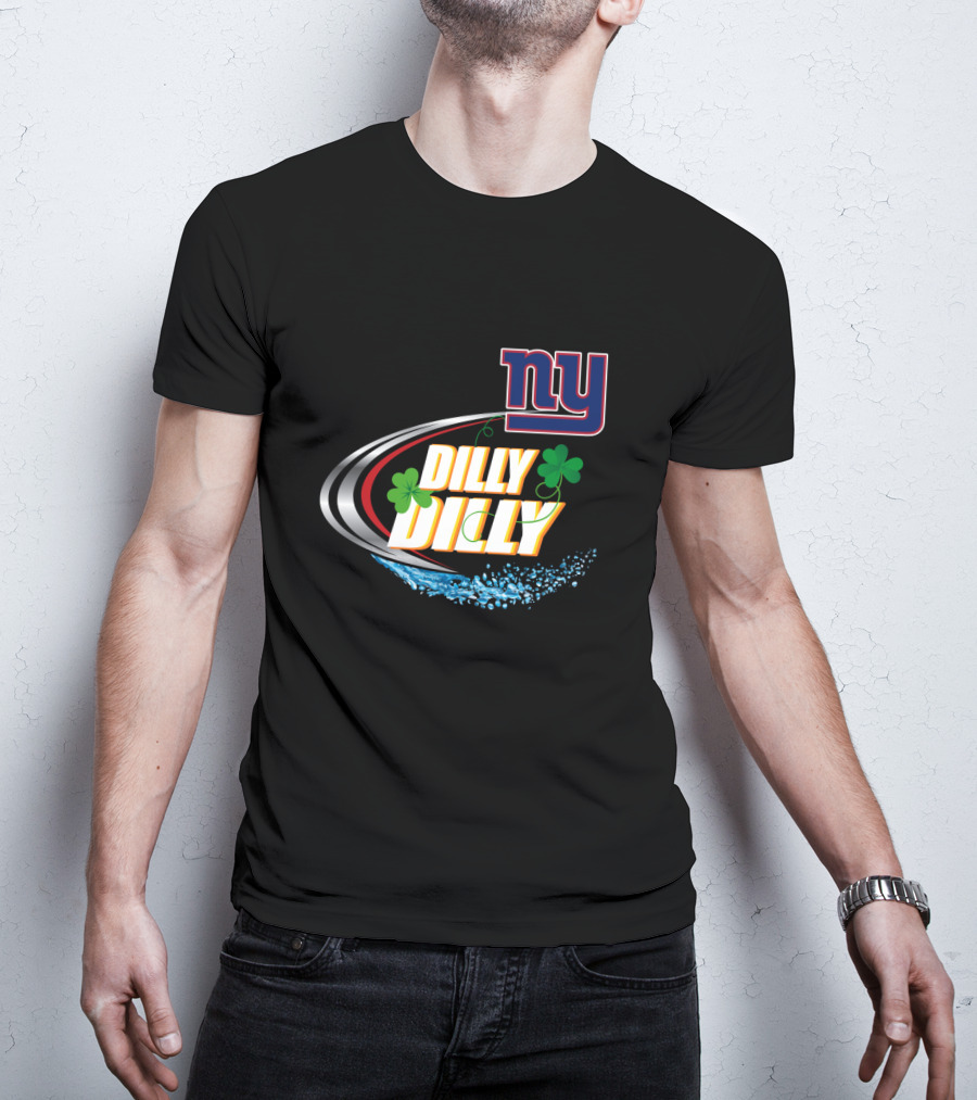 Ny Dilly Dilly New York Giants Shamrock Splash T-Shirt