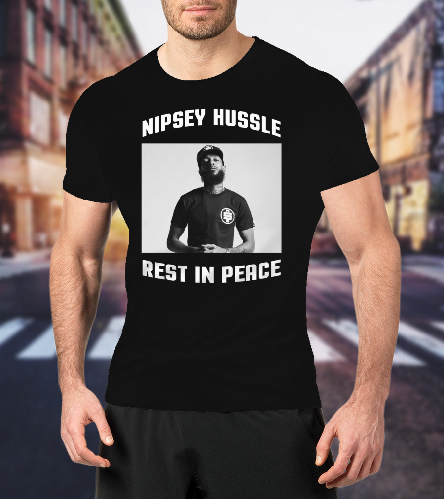 Nipsey Hussle Rest In Peace Memorial Tribute With Iconic Cap T-Shirt