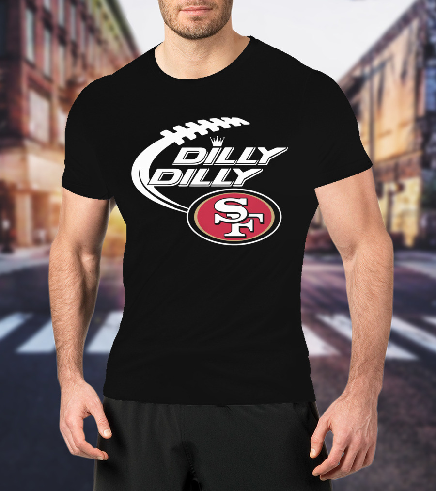San Francisco 49ers Dilly Dilly Bud Light Football T-Shirt