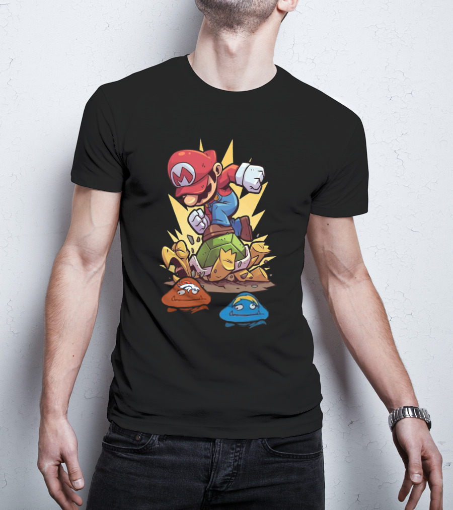 Super Mario Crushing Koopa Shell With Goombas T-Shirt