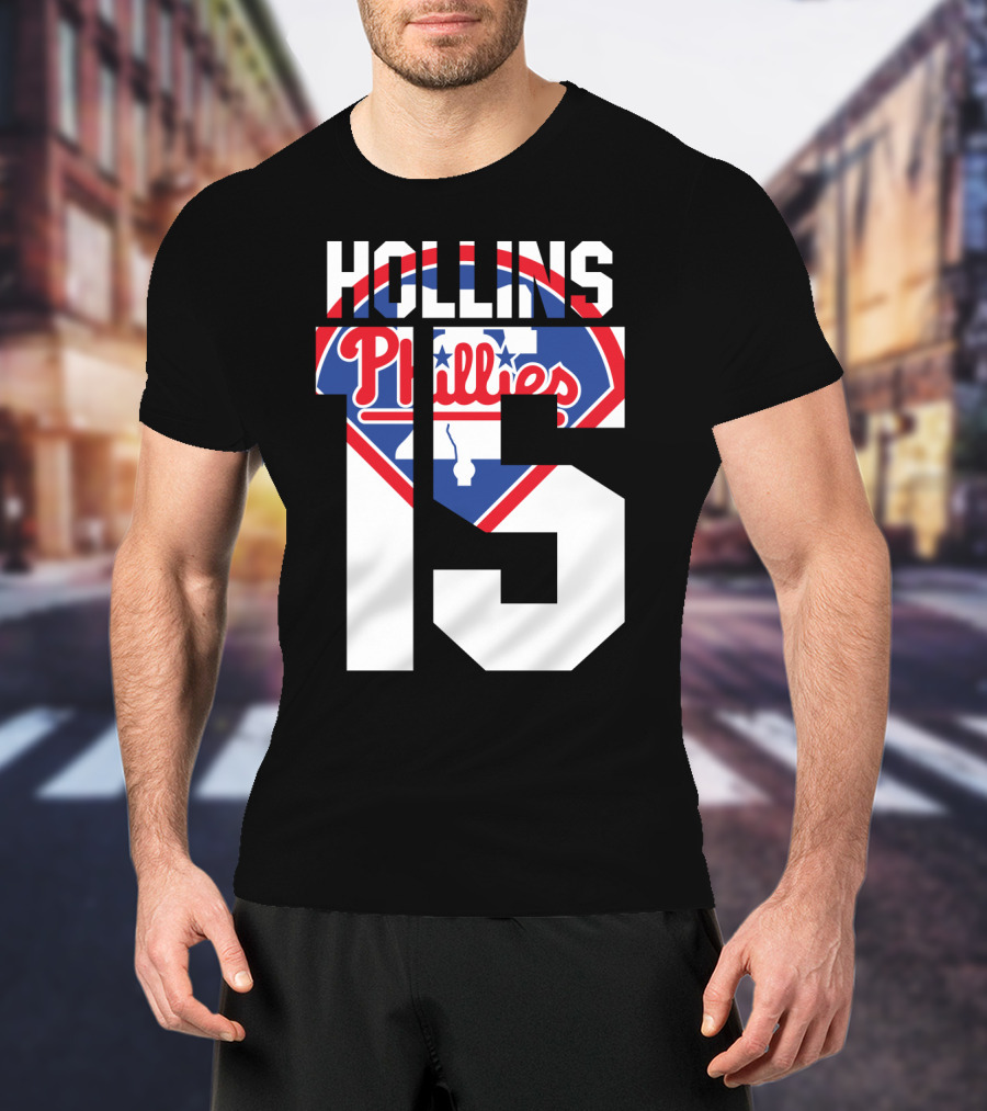 Hollins 15 Philadelphia Phillies 1993 Baseball Team T-Shirt