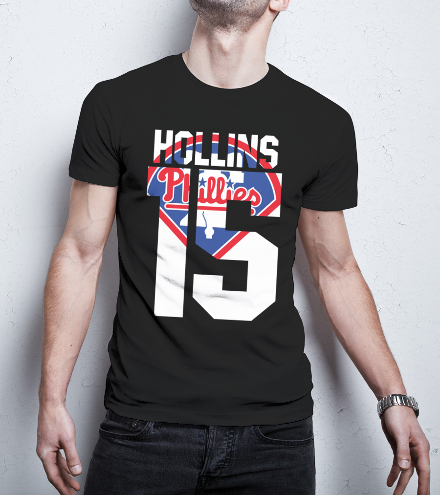 Hollins 15 Philadelphia Phillies 1993 Baseball Team T-Shirt