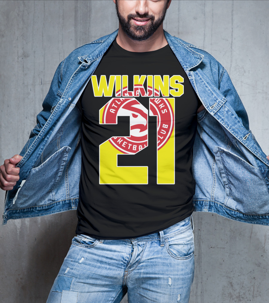Atlanta Hawks Dominique Wilkins 21 Basketball T-Shirt