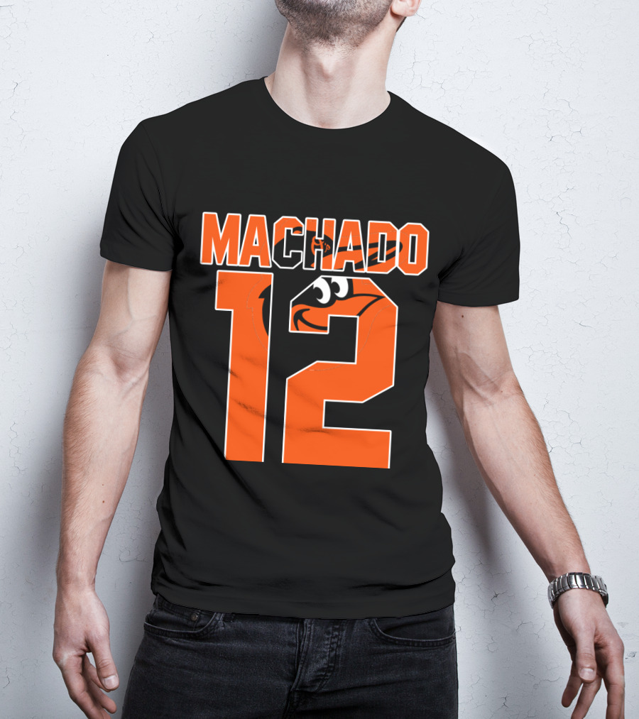 Baltimore Orioles Machado 12 Majestic Baseball Player T-Shirt