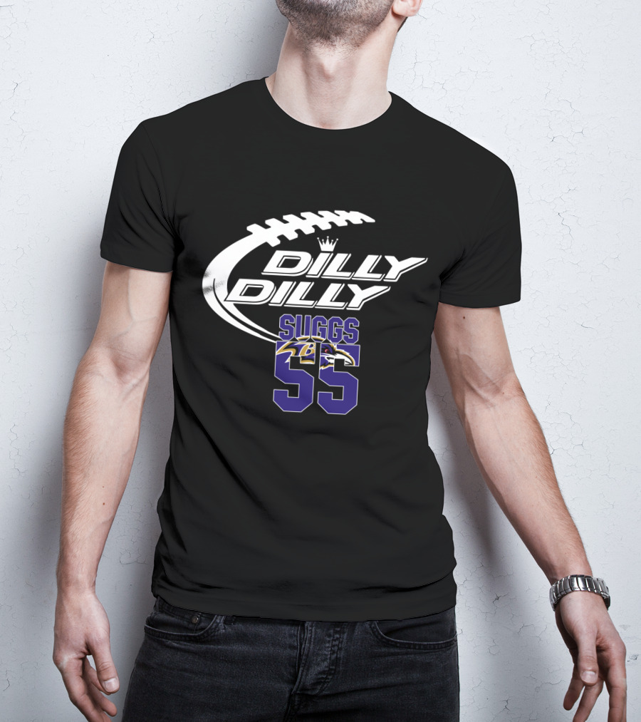 Baltimore Ravens Suggs Dilly Dilly 55 Game Jersey T-Shirt