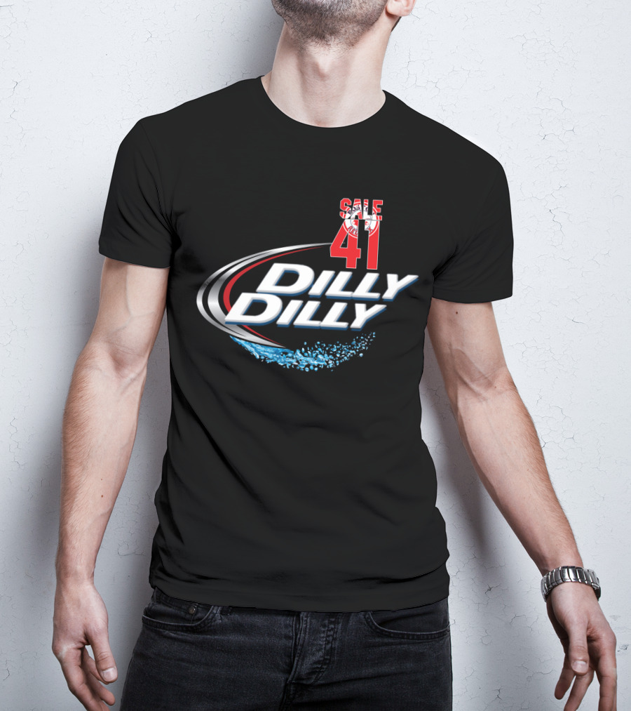 Sale 41 Boston Red Sox Chris Sale Dilly Dilly Majestic T-Shirt