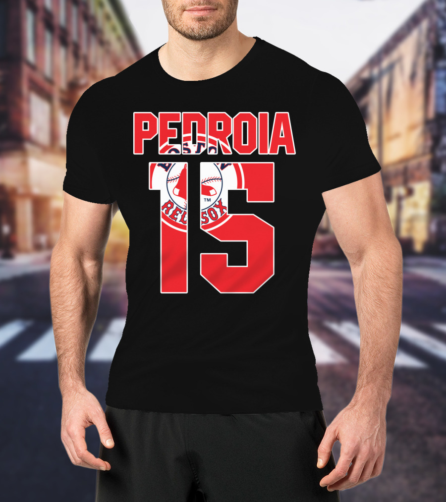 Boston Red Sox Dustin Pedroia 15 Majestic T-Shirt