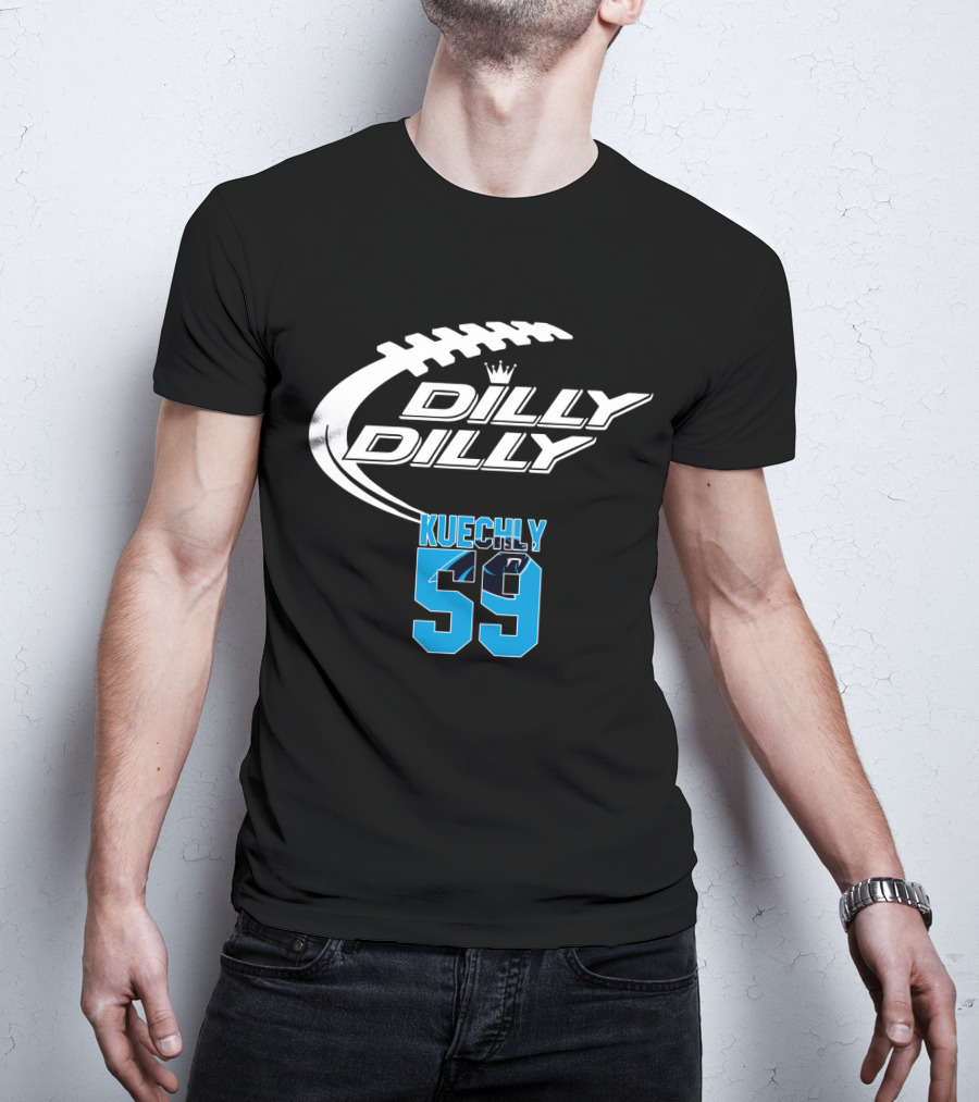Carolina Panthers Luke Kuechly 59 Dilly Dilly Football T-Shirt