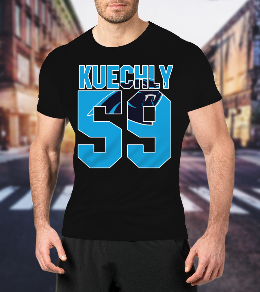 Carolina Panthers Luke Kuechly 59 Team Game Jersey T-Shirt