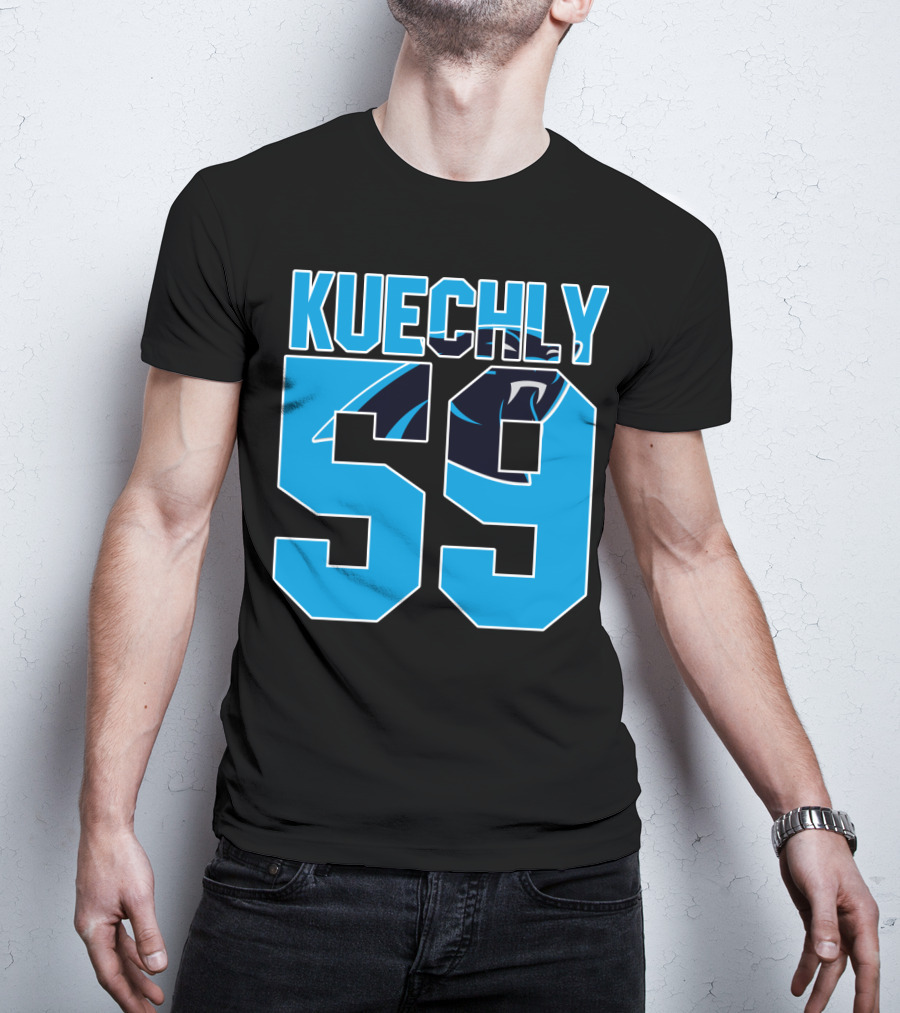 Carolina Panthers Luke Kuechly 59 Team Game Jersey T-Shirt