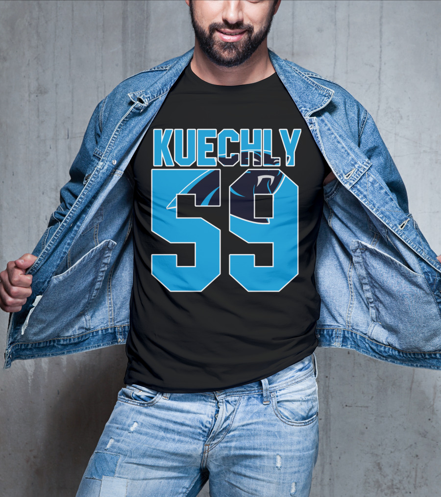 Carolina Panthers Luke Kuechly 59 Team Game Jersey T-Shirt
