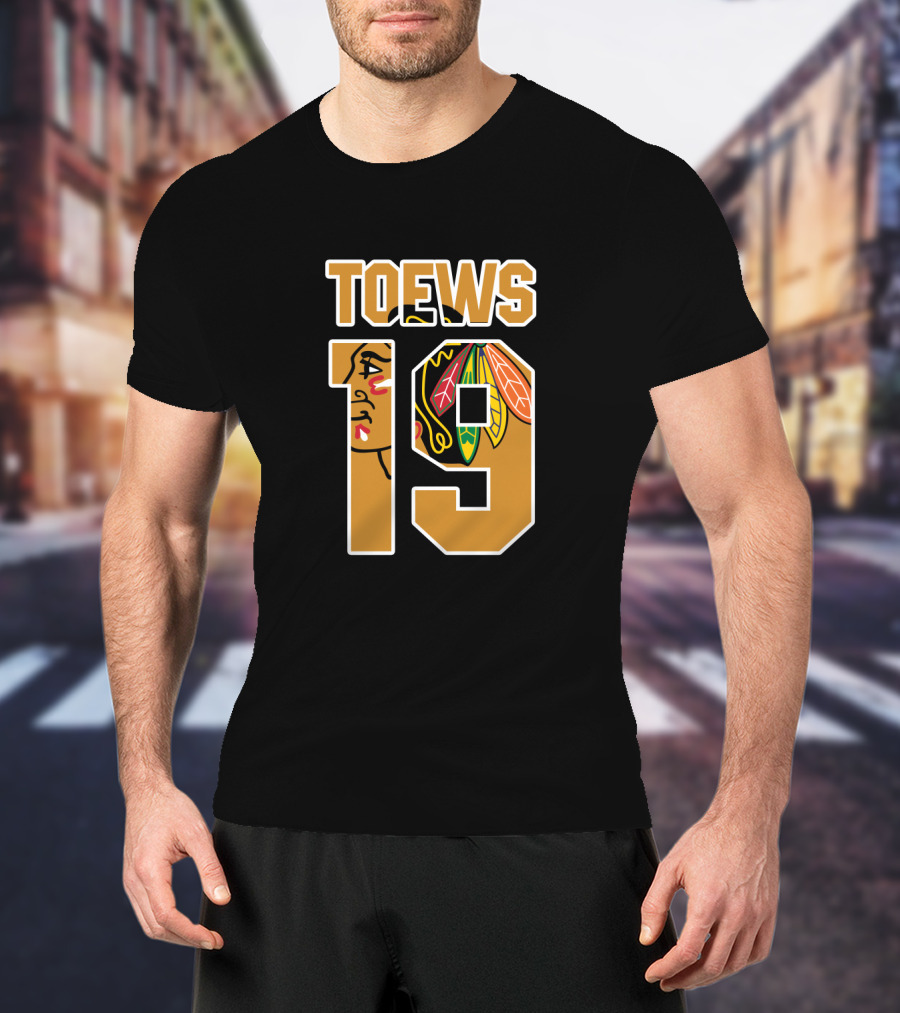 Chicago Blackhawks Jonathan Toews Number 19 NHL T-Shirt