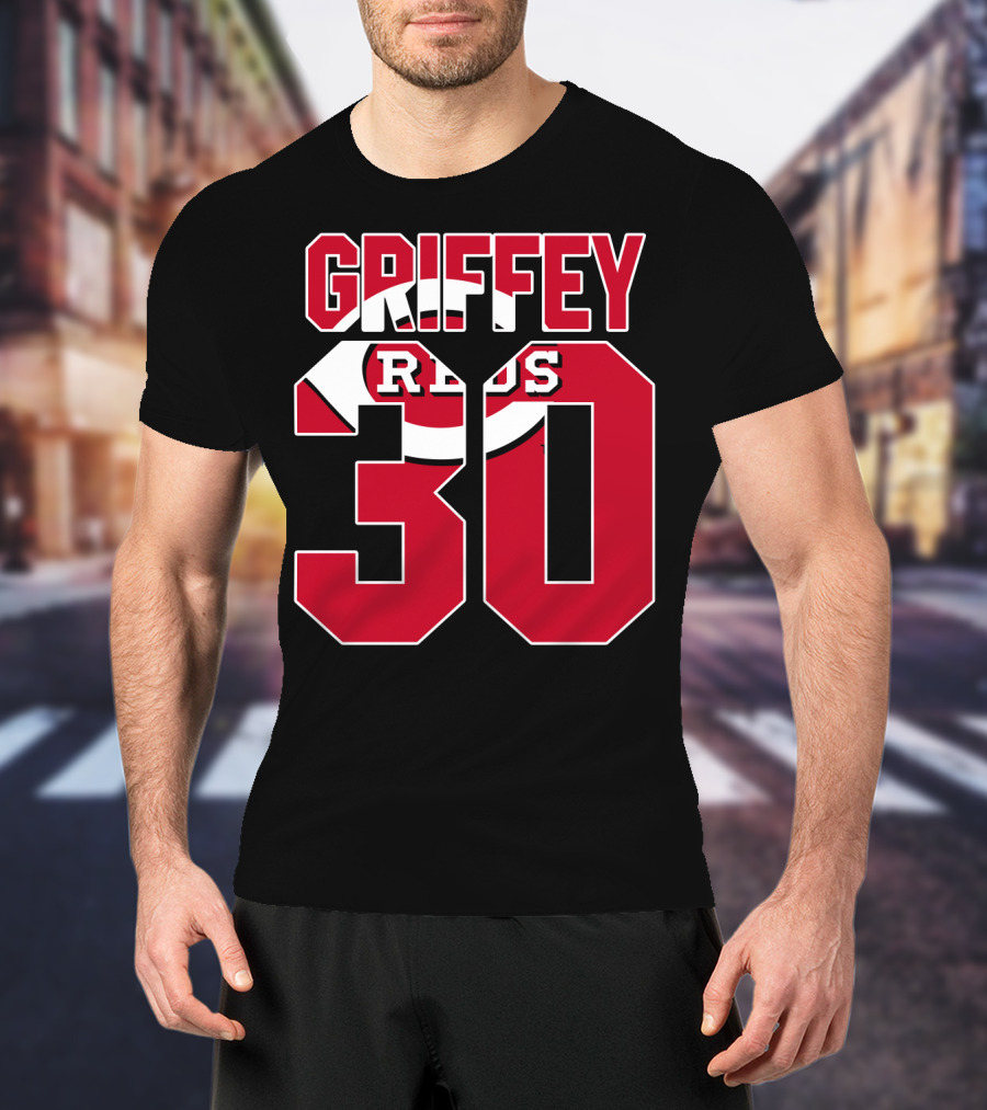 Ken Griffey 30 Cincinnati Reds Iconic Reds T-Shirt