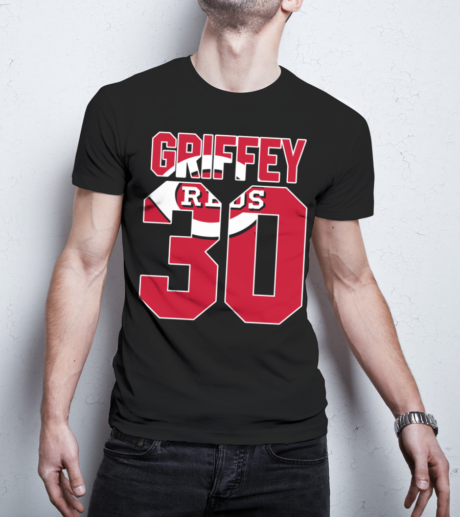 Ken Griffey 30 Cincinnati Reds Iconic Reds T-Shirt