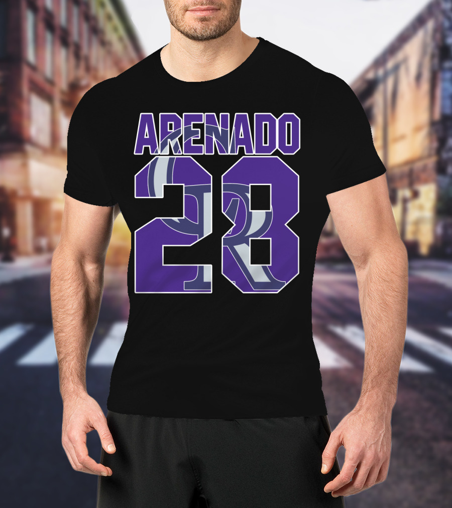 Arenado 28 Colorado Rockies Iconic Baseball Jersey Number T-Shirt