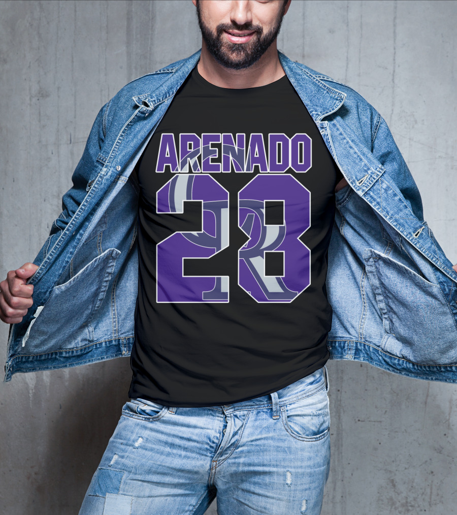 Arenado 28 Colorado Rockies Iconic Baseball Jersey Number T-Shirt