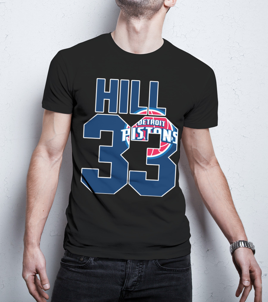 Detroit Pistons Grant Hill 33 Basketball T-Shirt