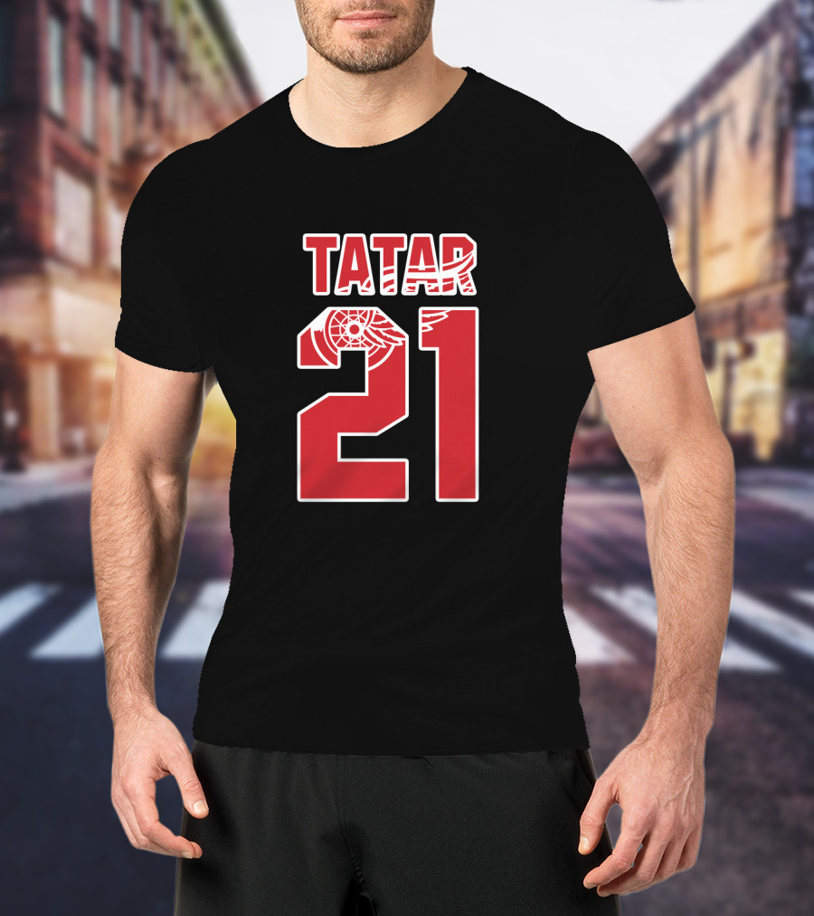Detroit Red Wings Tomas Tatar 21 NHL Hockey Number T-Shirt