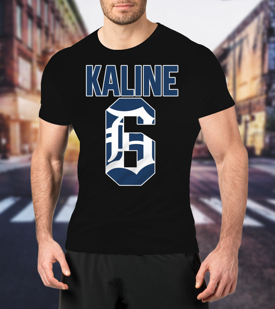Kaline 6 Detroit Tigers Iconic Jersey Number T-Shirt