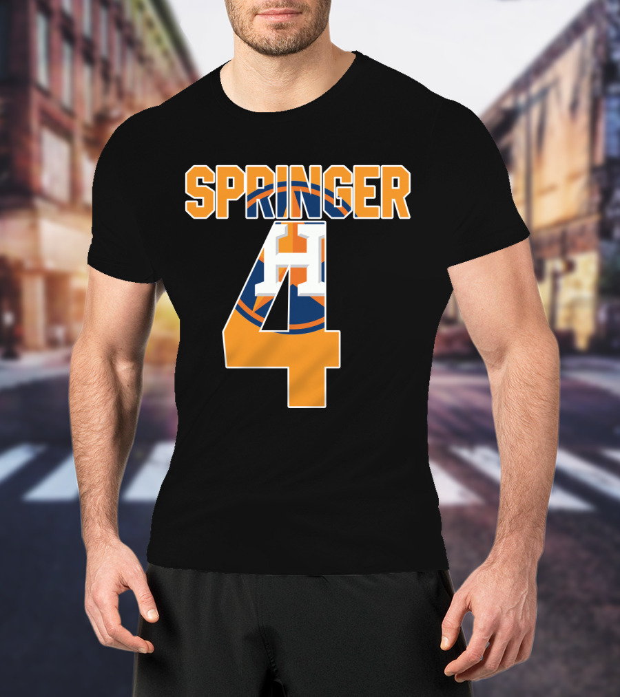 Houston Astros George Springer Number 4 Jersey T-Shirt
