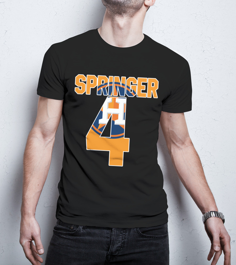 Houston Astros George Springer Number 4 Jersey T-Shirt