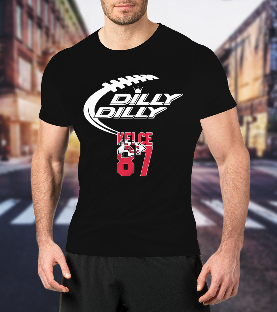 Kansas City Chiefs Kelce 87 Dilly Dilly Football T-Shirt