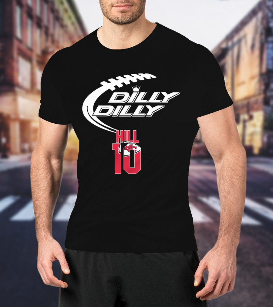 Kansas City Chiefs Tyreek Hill 10 Dilly Dilly Football T-Shirt